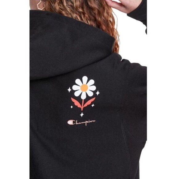 Champion X Steffi Lynn Hoodie Reverse Weave Small Black Resolve To Evolve NEW - Picture 5 of 16